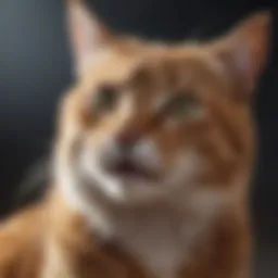 Cat experiencing asthma symptoms