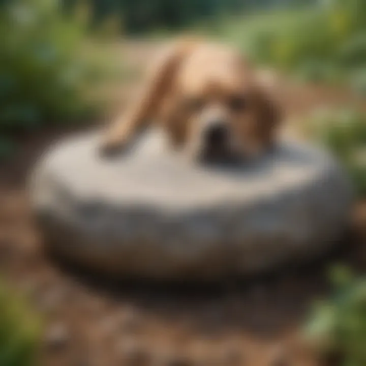 Custom pet remembrance garden stone