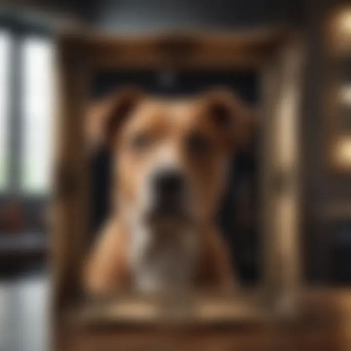 Handcrafted photo frame showcasing a dog's picture