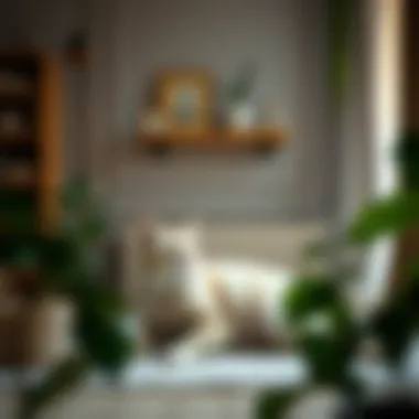 Designing a Soothing Environment A tranquil room setup for a cat