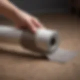 A lint roller in action, effectively removing pet hair from clothing
