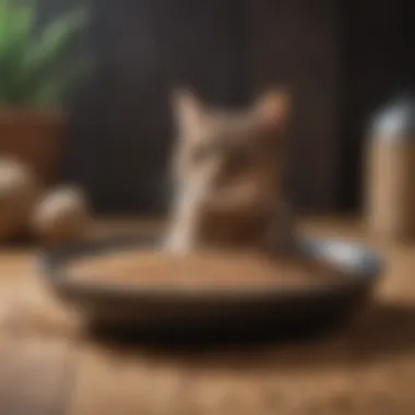 Natural Options for Cat Litter Natural cat litter materials in a bowl