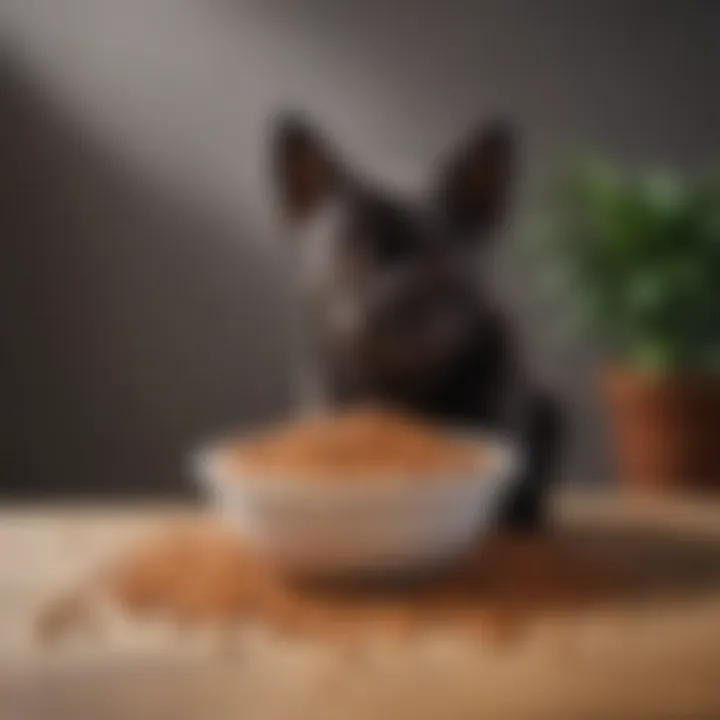 A bowl filled with soft dog food, highlighting its texture and appeal for toothless dogs.