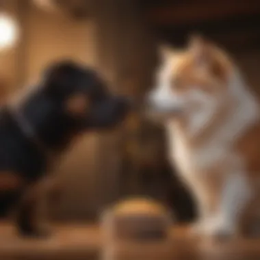 Pet Owner Feeding Nulo Challenger Pet owner feeding Nulo Challenger to a pet