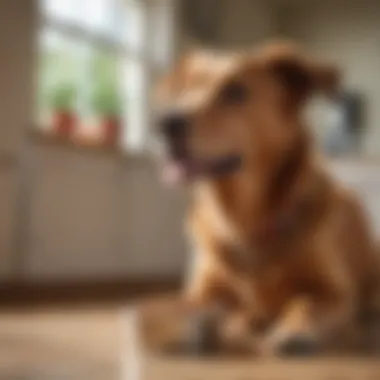 Happy dog enjoying a bowl of Nutrena Loyal Dog Food
