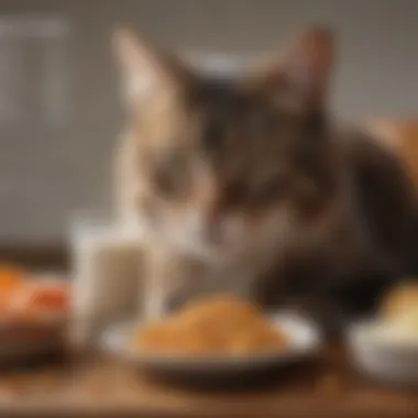 Understanding Nutritional Needs of Dairy-Free Cat Diets Nutritional chart highlighting key components of dairy-free cat diets.