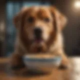 A bowl of bland diet for dogs