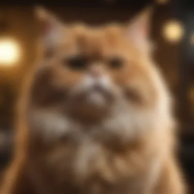 Vibrant Persian Cat Reflecting Good Health A healthy Persian cat playing energetically