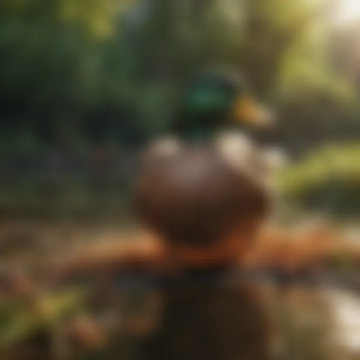 A variety of natural foods for ducks including grains and vegetables