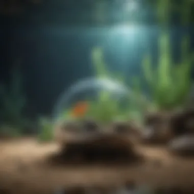 Illustration showcasing common aquarium challenges
