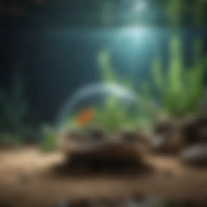 Illustration showcasing common aquarium challenges