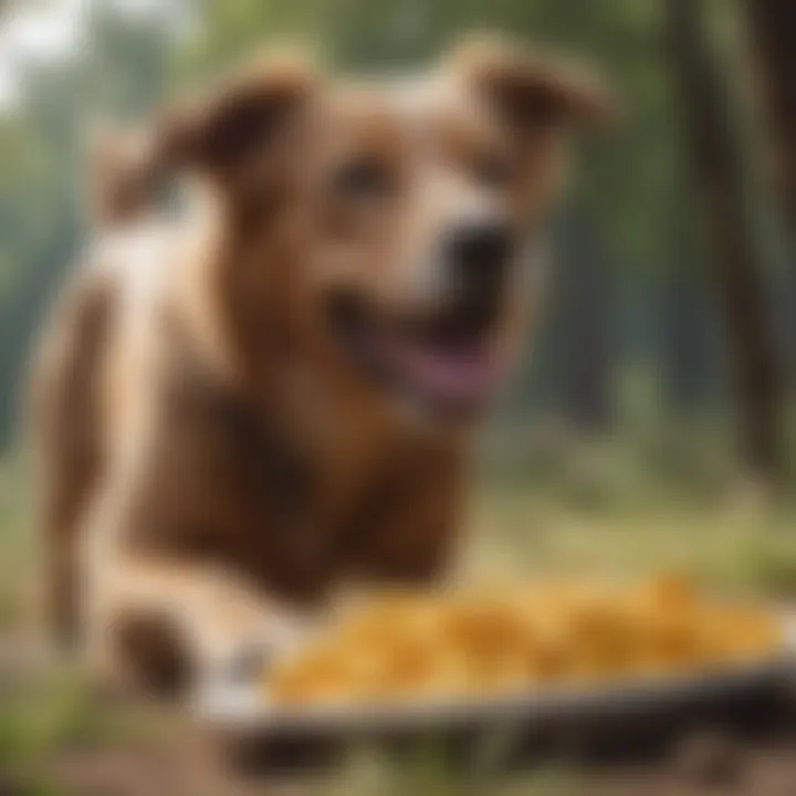 A happy dog playing outdoors, representing the benefits of good nutrition