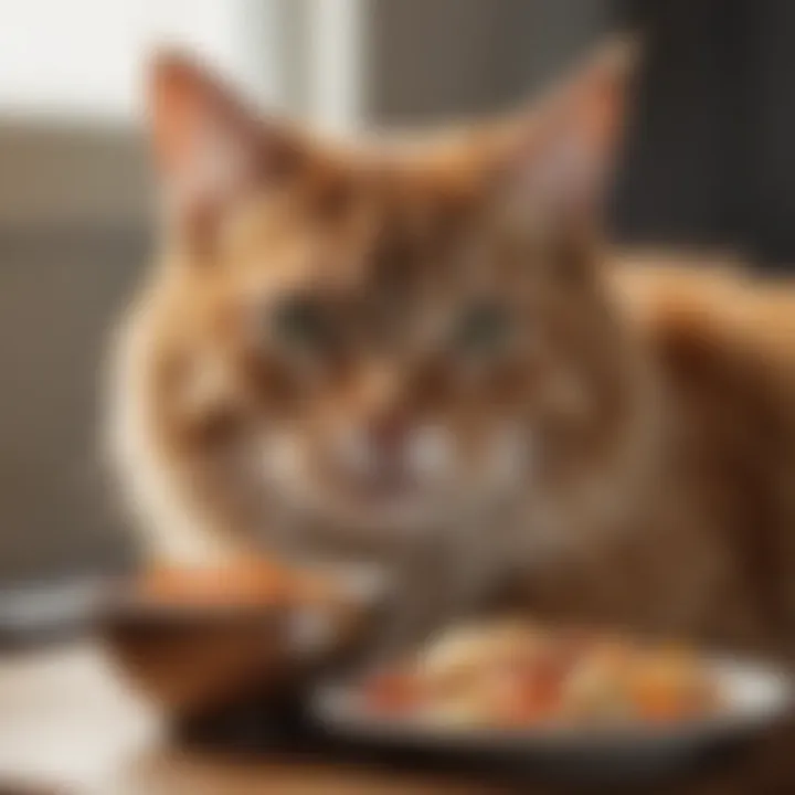 Fresh ingredients for homemade cat meals tailored for kidney disease