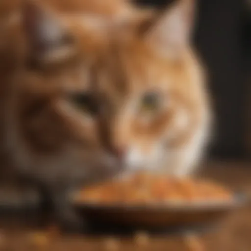 A nutritious bowl of specialized cat food for kidney health