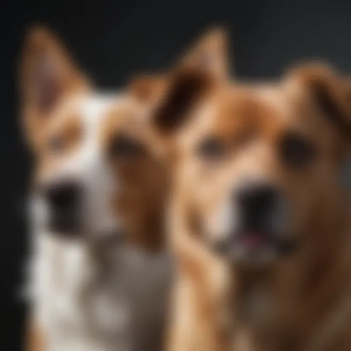 Before and after dog skin health transformation