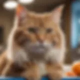 A cat being groomed at PetSmart with professional care.