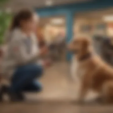 Therapy Dogs Making a Difference in Learning Environments A group of therapy dogs interacting with children in an educational setting