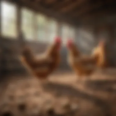 Creating a Healthy Environment for Chickens Chickens in a spacious and clean coop