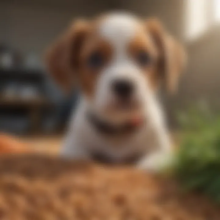 An array of ingredients used in Hill Science Puppy Food, emphasizing quality sourcing