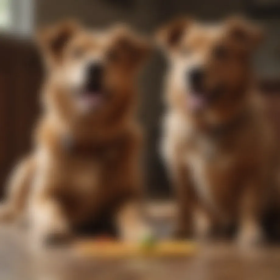 A joyful dog enjoying time with a pet sitter