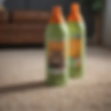 Close-up of eco-friendly carpet detergent ingredients