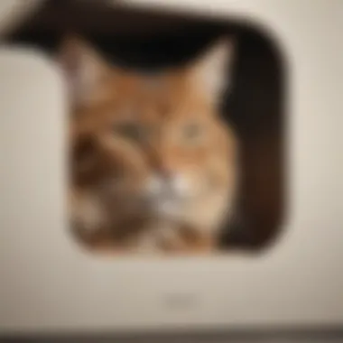 Ergonomic and user-friendly design features of a cat box tailored for larger breeds.