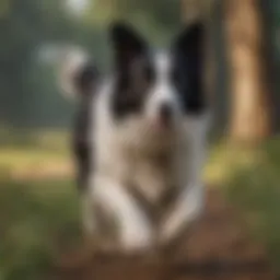 A majestic Border Collie in action, showcasing herding instincts.