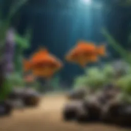 Elegant marine aquarium showcasing vibrant smart fish species