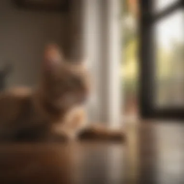 Creating a Harmonious Living Environment A peaceful home setting with a cat lounging comfortably.