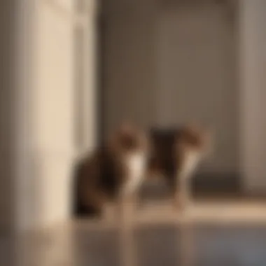 Positive Reinforcement Training An owner gently training a cat using positive reinforcement.