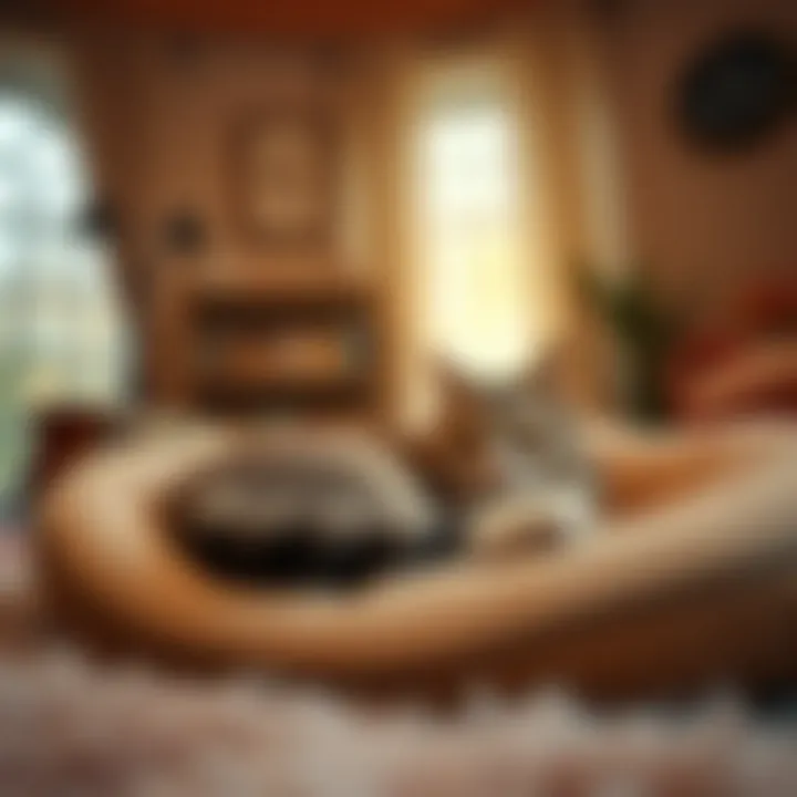 Creating a Cozy Space for Cats Cat relaxing on designated area with soft bedding