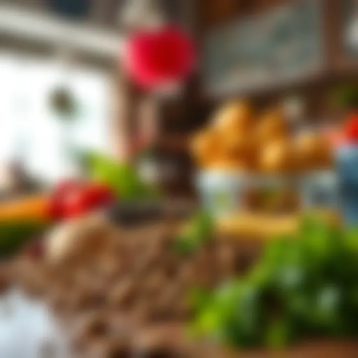 A vibrant display of fresh ingredients used in dog food formulation