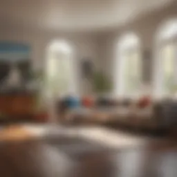 A serene living room showcasing a clean space free from pet odors