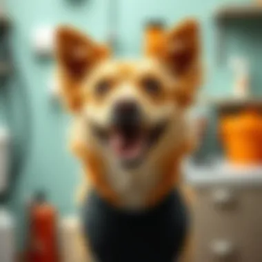Happy Dog Post-Grooming A happy dog enjoying the grooming experience
