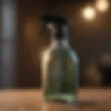 A close-up of enzyme spray bottle with a clean background.