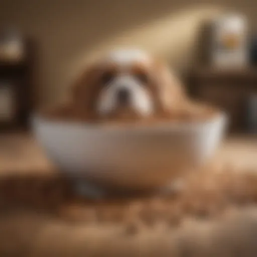 A bowl filled with high-quality dog food specifically formulated for Cockapoos