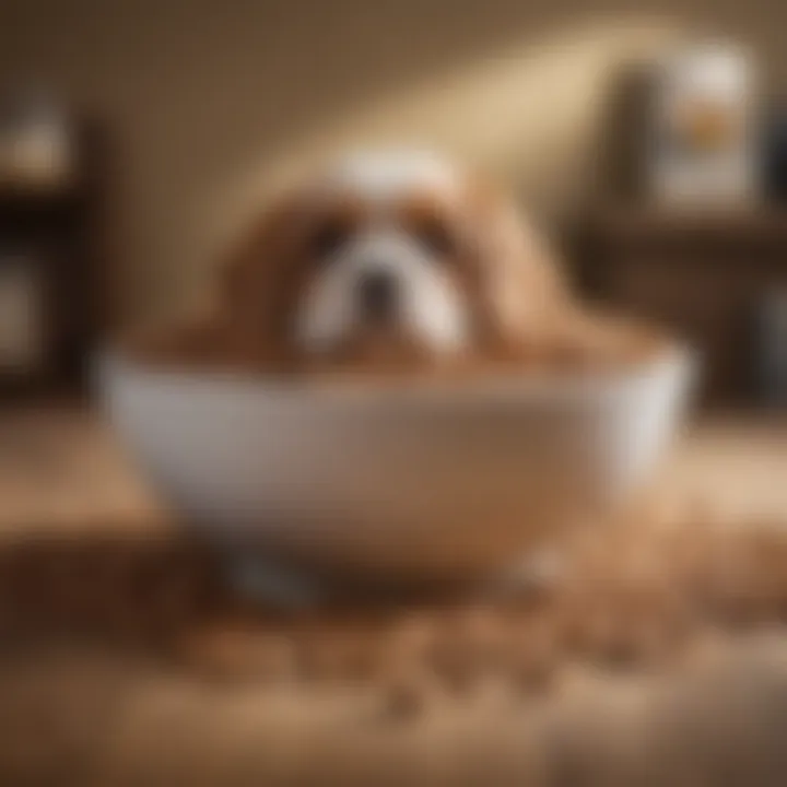 A bowl filled with high-quality dog food specifically formulated for Cockapoos