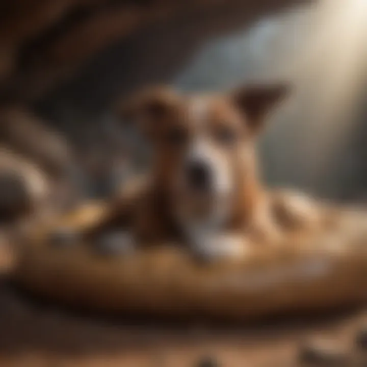 Material options for cave dog beds showcasing durability and comfort