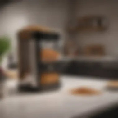 Sophisticated Design of a Cat Food Dispenser Elegant battery operated cat food dispenser in modern kitchen setting