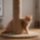 A spacious extra large scratching post designed for multiple cats