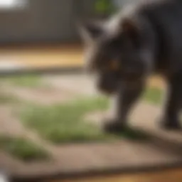 Gorilla cat litter mat showcasing its unique texture.