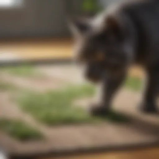 Gorilla cat litter mat showcasing its unique texture.