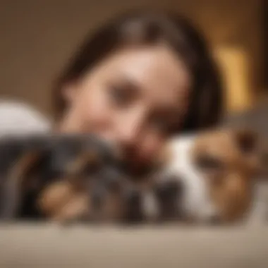 An infographic illustrating the emotional benefits of co-sleeping with pets