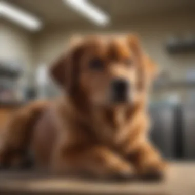 Veterinary Care: A Key Financial Consideration An image showcasing a dog at a veterinary clinic