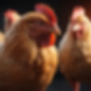Illustration of physiological changes in chickens due to red light therapy