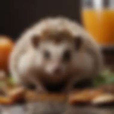 Dietary Essentials for Hedgehogs A selection of nutritious hedgehog food options, emphasizing their dietary needs.
