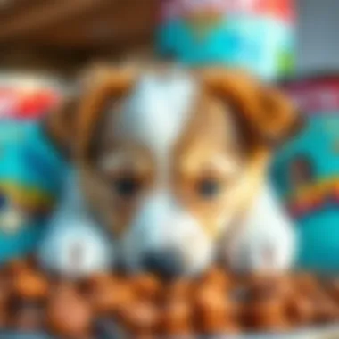 Close-up of essential nutrients found in puppy canned food