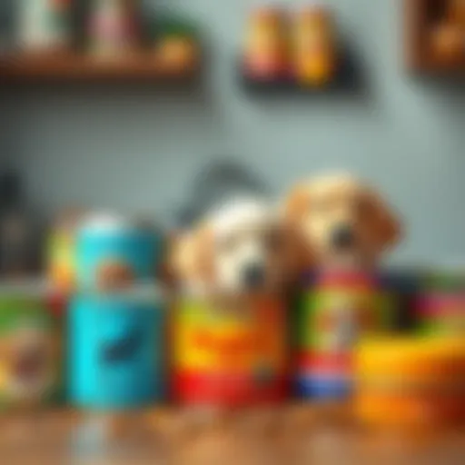 A vibrant selection of high-quality puppy canned food