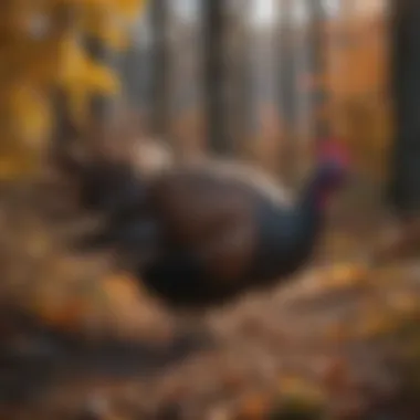 Close-up of the nutritional components found in the diet of wild turkeys