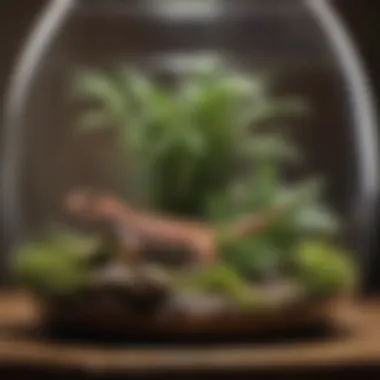 Well-maintained terrarium showcasing plant care